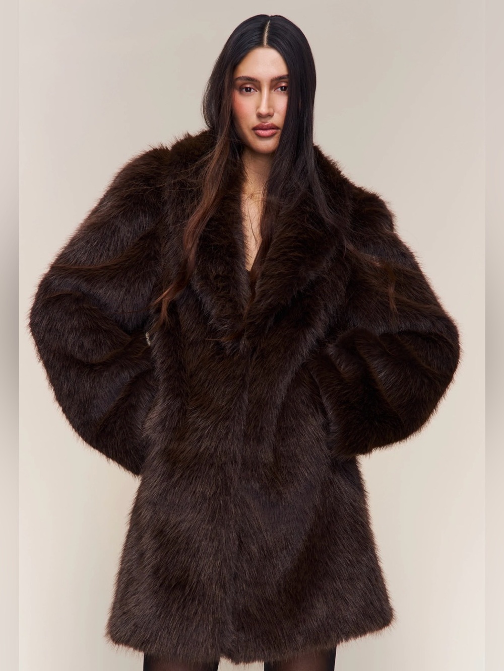 GUIZIO faux fur coat